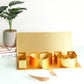 Gold "I Love You" heart box for flower arrangements, chocolate strawberries, or candy.