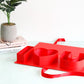 Open Red "I Love You" heart box for flower arrangements, chocolate strawberries, or candy.