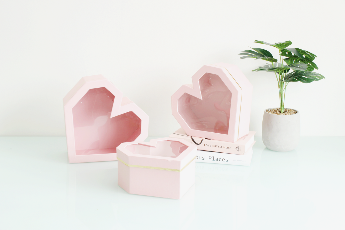 Diamond Heart Shape Flower Box