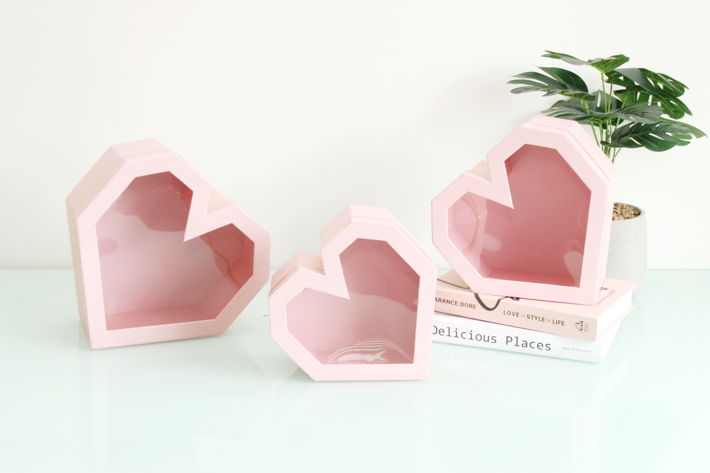 Diamond Heart Shape Flower Box