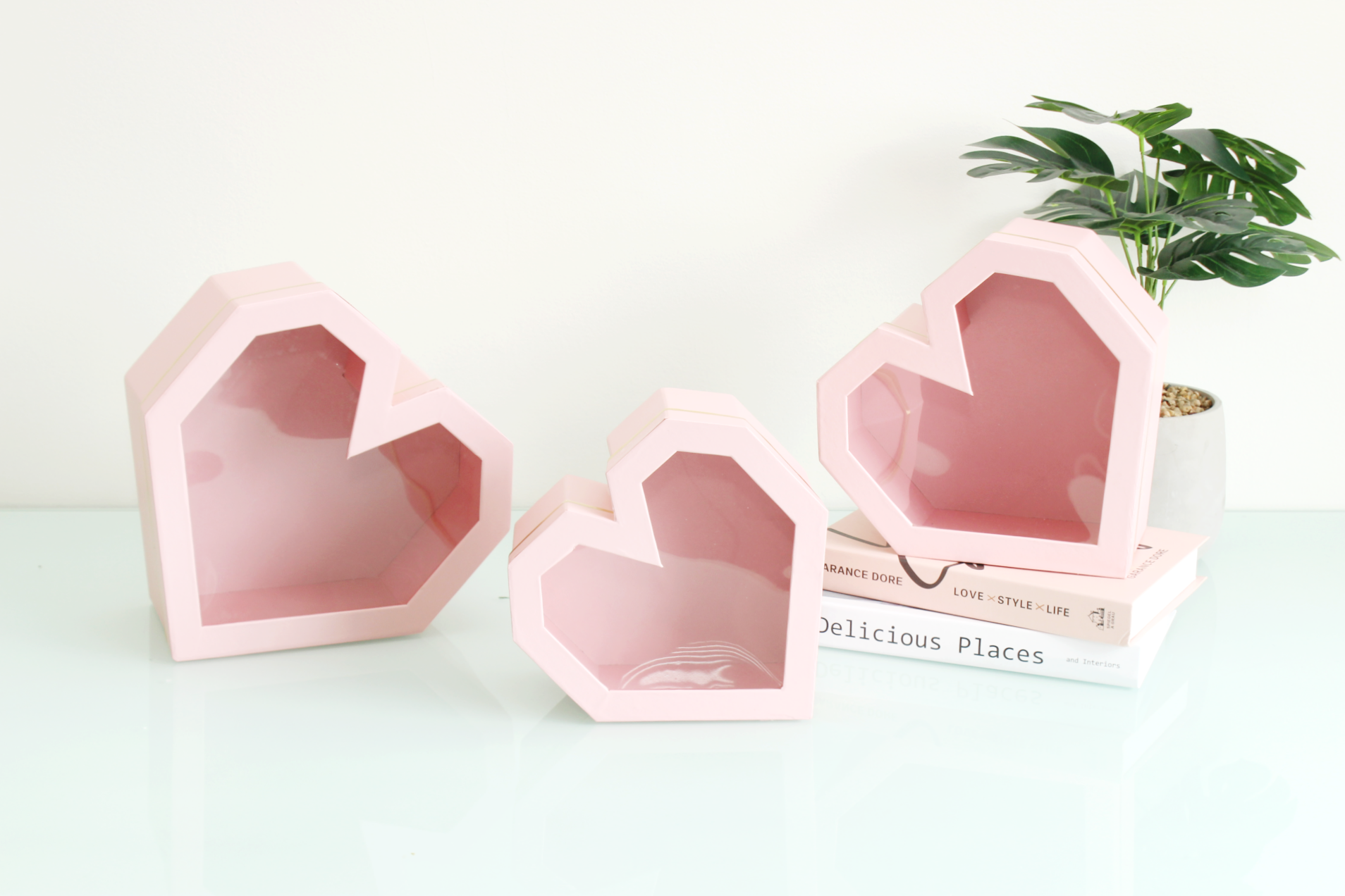 Diamond Heart Shape Flower Box