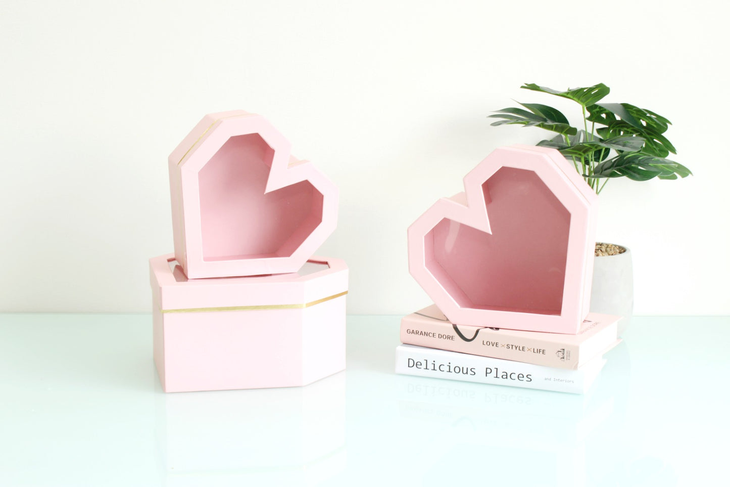 Diamond Heart Shape Flower Box