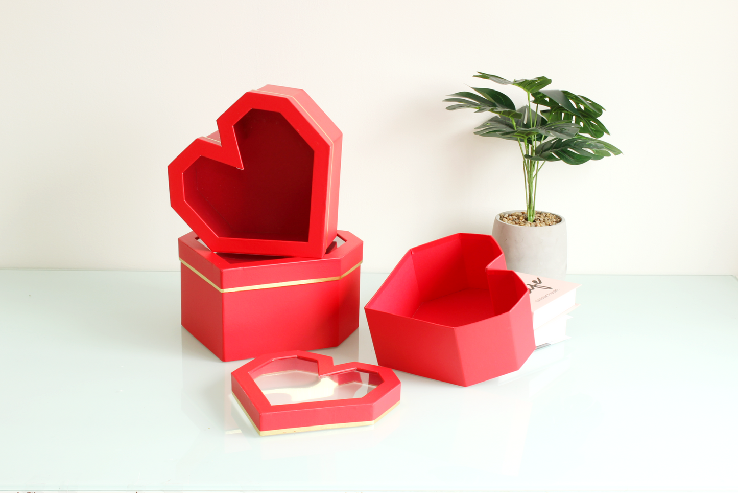 Diamond Heart Shape Flower Box