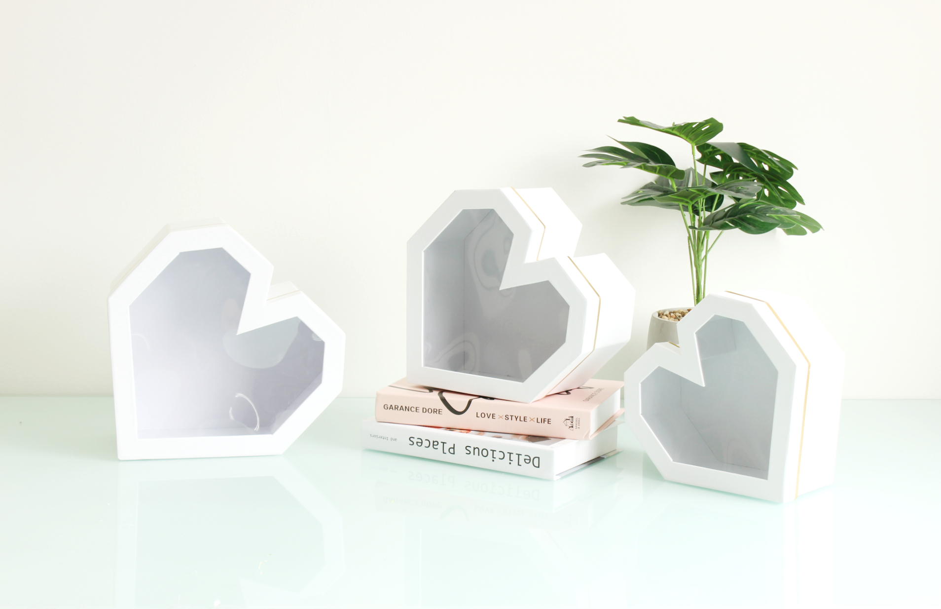 Diamond Heart Shape Flower Box