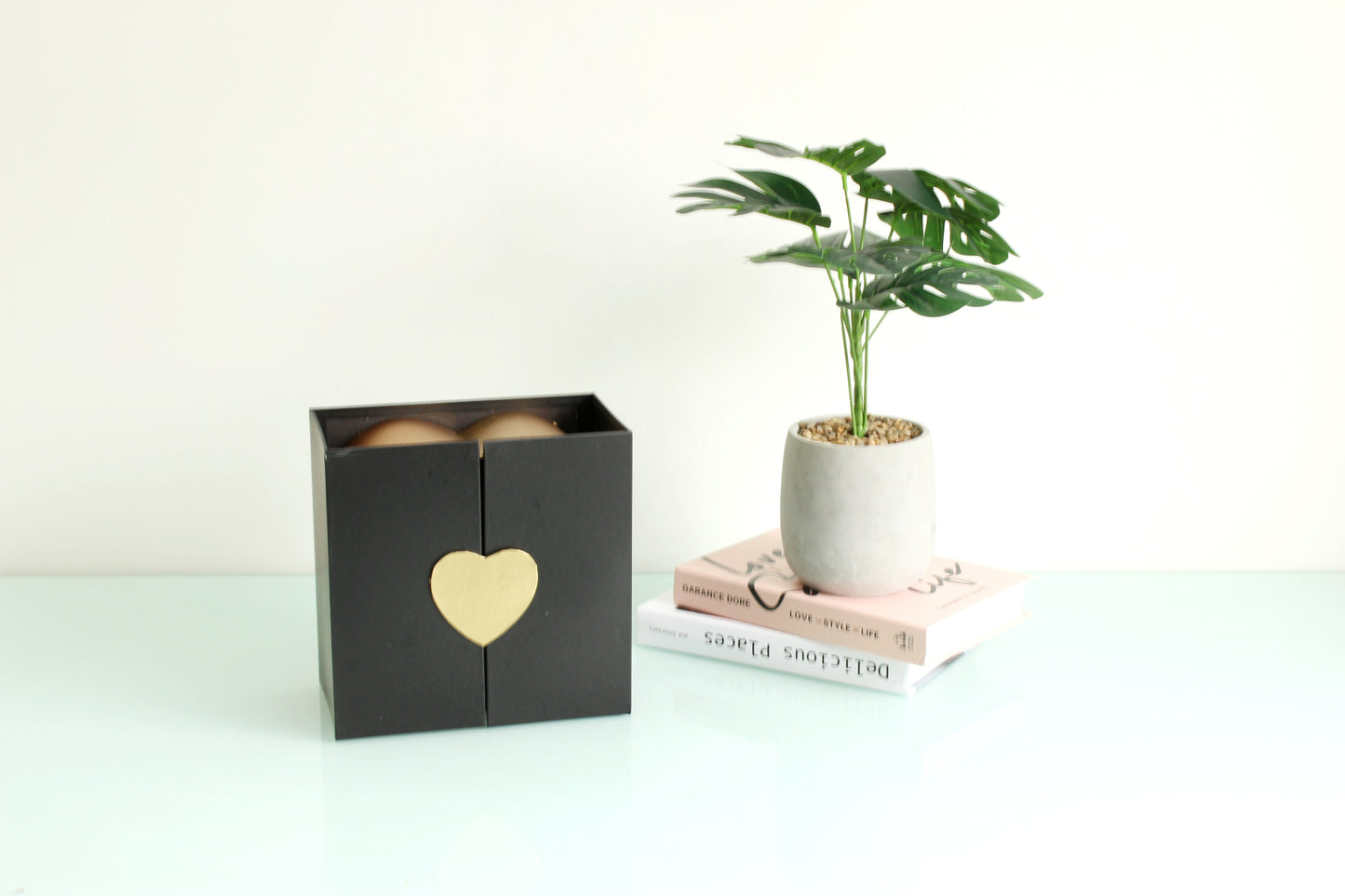 Square with Heart Insert Flower Box