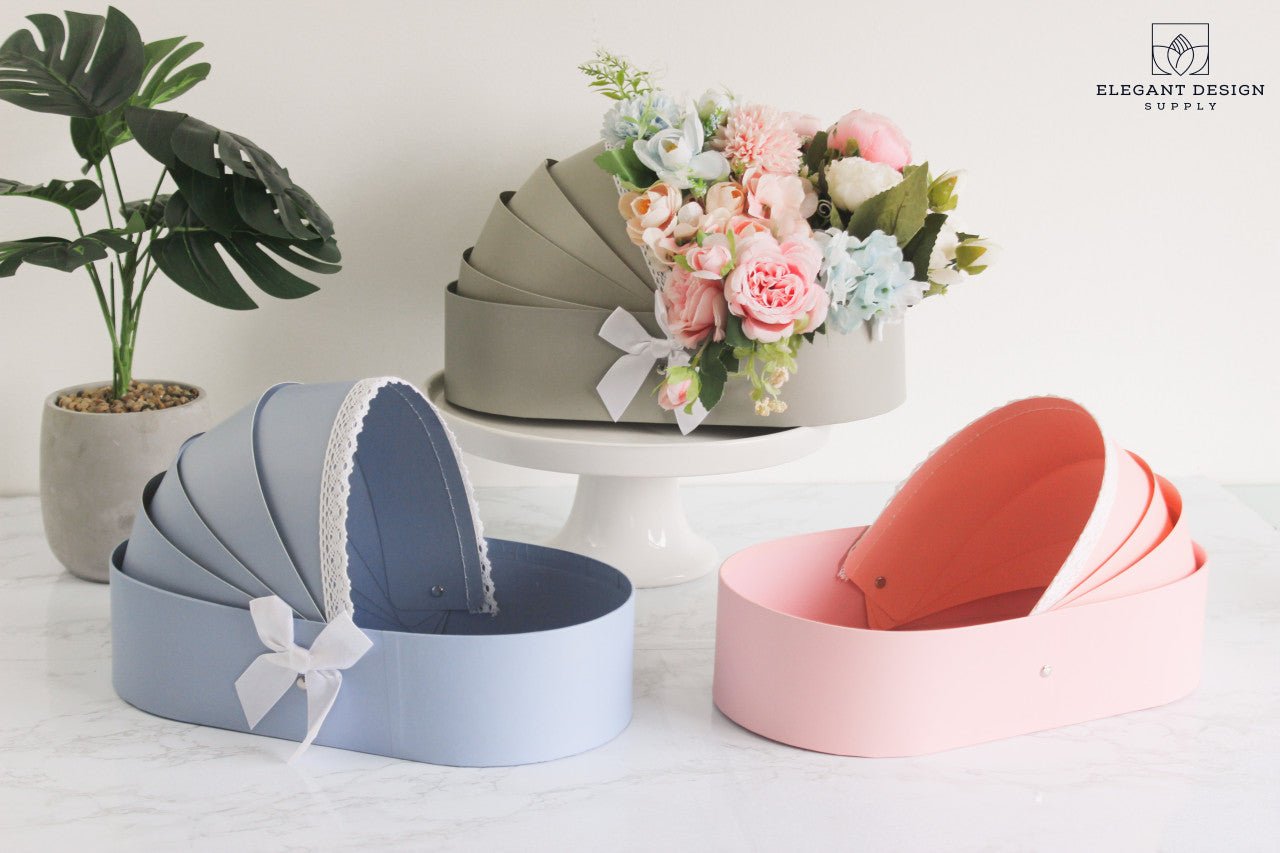 Cradle Bassinet Flower Gift Box - Elegant Supply
