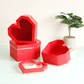 Diamond Heart Shape Flower Box with Clear Lid - Elegant Supply
