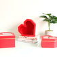 Diamond Heart Shape Flower Box with Clear Lid - Elegant Supply
