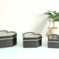 Diamond Heart Shape Flower Box with Clear Lid - Elegant Supply
