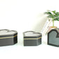 Diamond Heart Shape Flower Box with Clear Lid - Elegant Supply