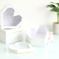 Diamond Heart Shape Flower Box with Clear Lid - Elegant Supply