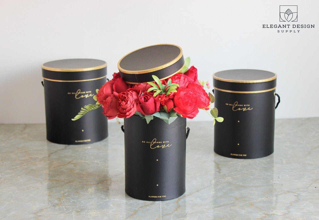 Do all things with Love Round Hat Flower Box - Elegant Supply