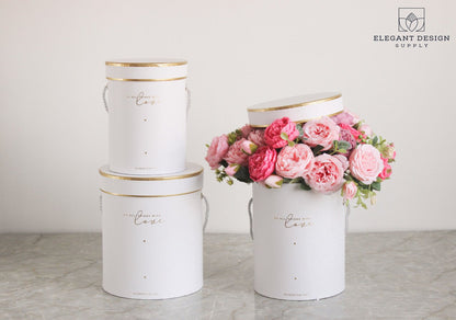 Do all things with Love Round Hat Flower Box - Elegant Supply
