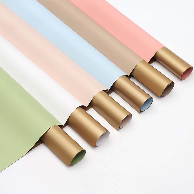Double - Sided Gold Waterproof Flower Wrapping Paper (20 sheets/bag) - Elegant Supply