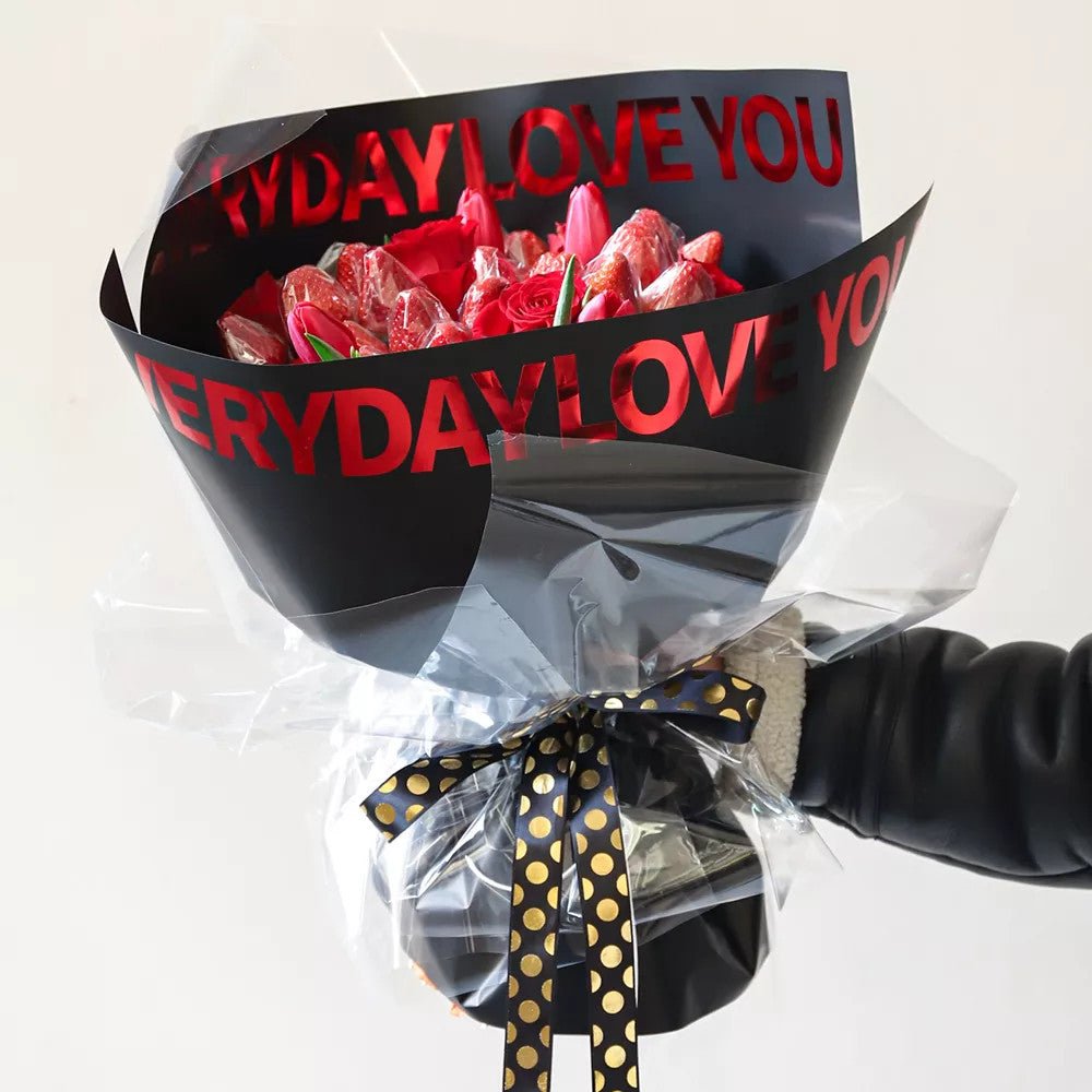 Everyday Love You Waterproof Flower Wrapping Paper (20 sheets/bag) - Elegant Supply