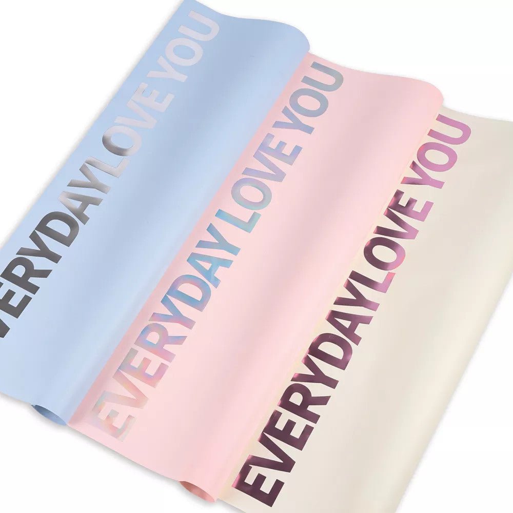 Everyday Love You Waterproof Flower Wrapping Paper (20 sheets/bag) - Elegant Supply