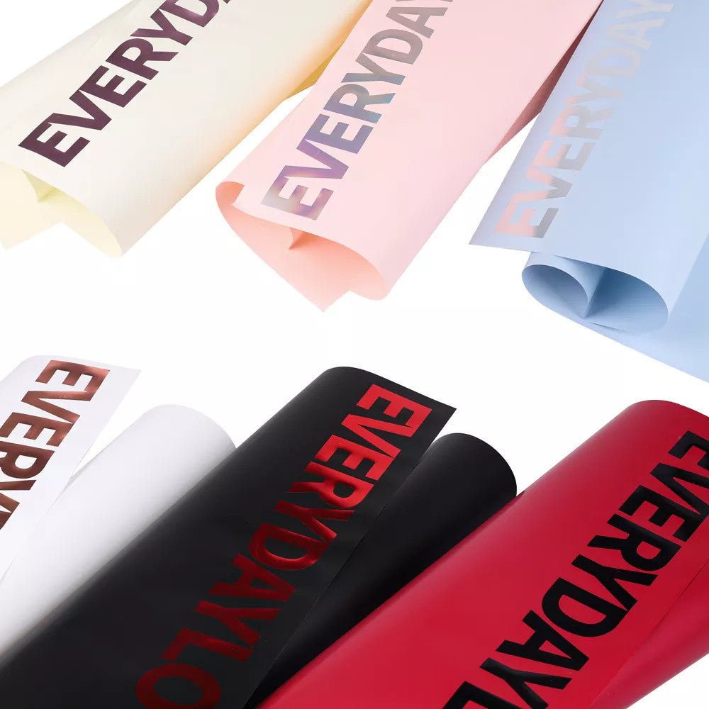 Everyday Love You Waterproof Flower Wrapping Paper (20 sheets/bag) - Elegant Supply