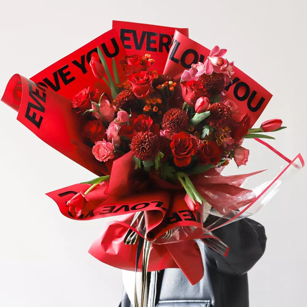 Everyday Love You Waterproof Flower Wrapping Paper (20 sheets/bag) - Elegant Supply