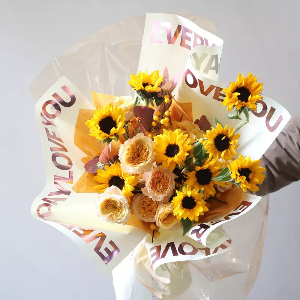 Everyday Love You Waterproof Flower Wrapping Paper (20 sheets/bag) - Elegant Supply