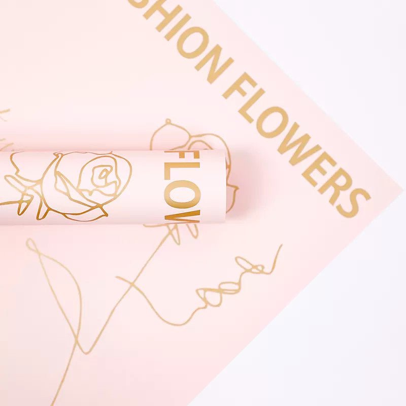 Fashion Flowers Waterproof Flower Wrapping Paper (20 sheets/bag) - Elegant Supply