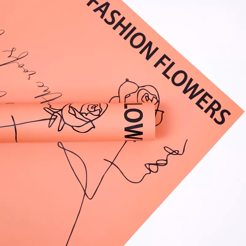 Fashion Flowers Waterproof Flower Wrapping Paper (20 sheets/bag) - Elegant Supply