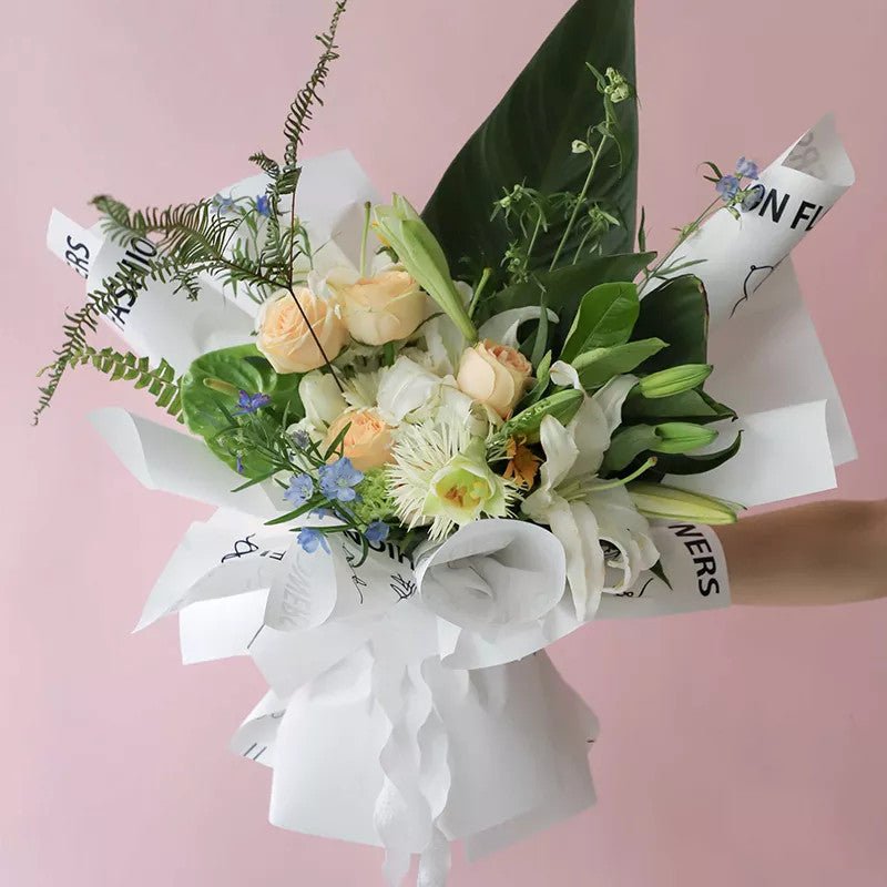 Fashion Flowers Waterproof Flower Wrapping Paper (20 sheets/bag) - Elegant Supply