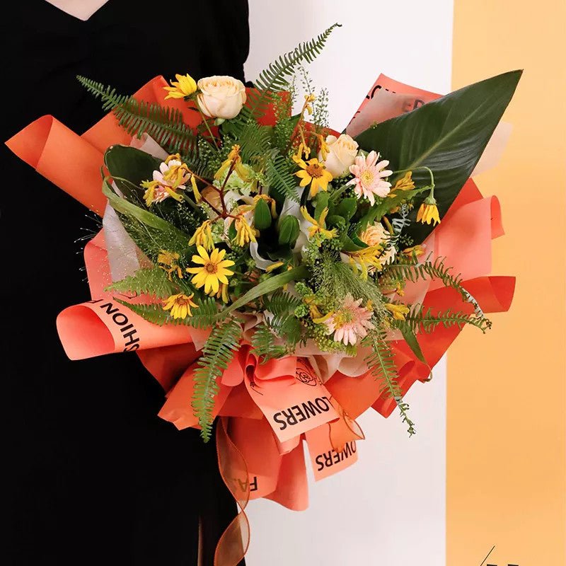 Fashion Flowers Waterproof Flower Wrapping Paper (20 sheets/bag) - Elegant Supply