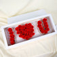 Foldable I Love You Flower Box with Clear Lid, Foam and Liner - Elegant Supply