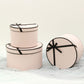 French Inspired Round Flower Gift Box with Ribbon - Elegant Supply