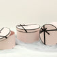 French Inspired Round Flower Gift Box with Ribbon - Elegant Supply