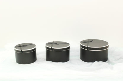 French Inspired Round Flower Gift Box with Ribbon - Elegant Supply