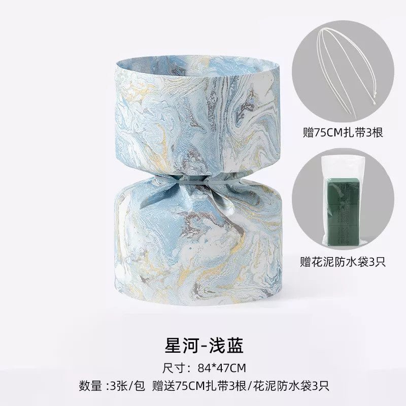 Galaxy DIY Circular Flower Bouquet Wrapping Paper (3 sets/bag) - Elegant Supply