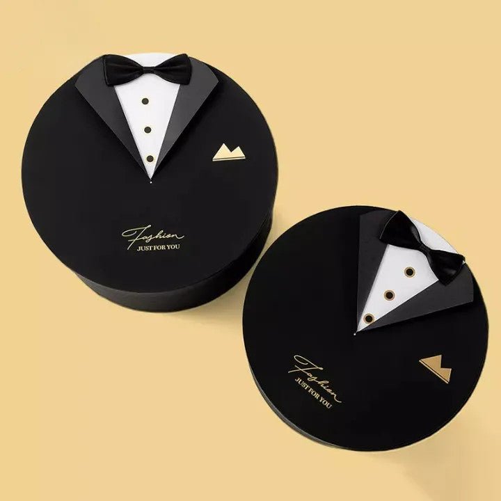 Gentleman / Tuxedo / DAD / Father Round Box - Elegant Supply