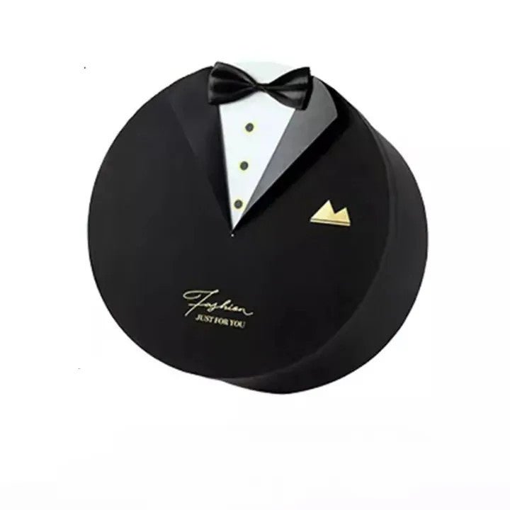 Gentleman / Tuxedo / DAD / Father Round Box - Elegant Supply