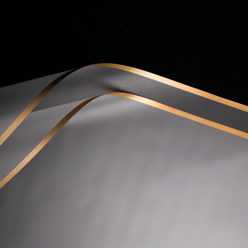 Gold Edge Waterproof Flower Wrapping Paper (20 sheets - bag) - Elegant Supply