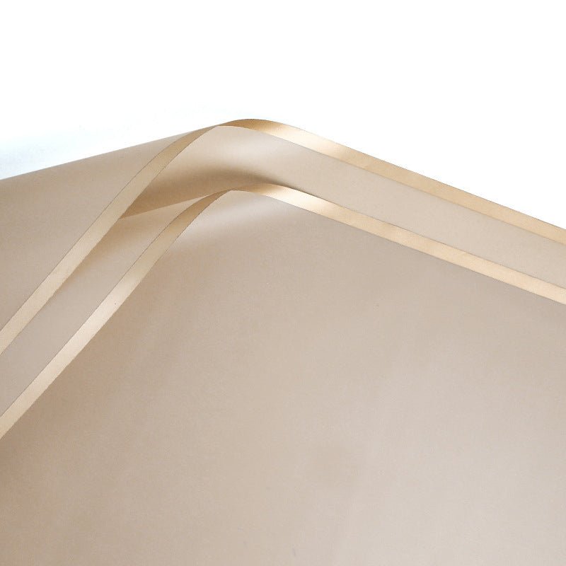 Gold Edge Waterproof Flower Wrapping Paper (20 sheets - bag) - Elegant Supply