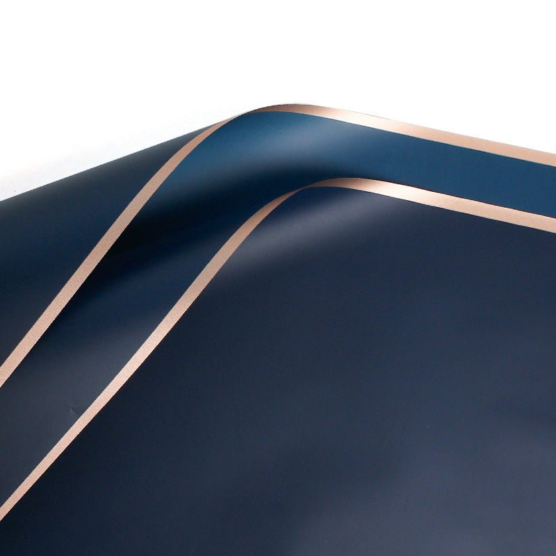 Gold Edge Waterproof Flower Wrapping Paper (20 sheets - bag) - Elegant Supply