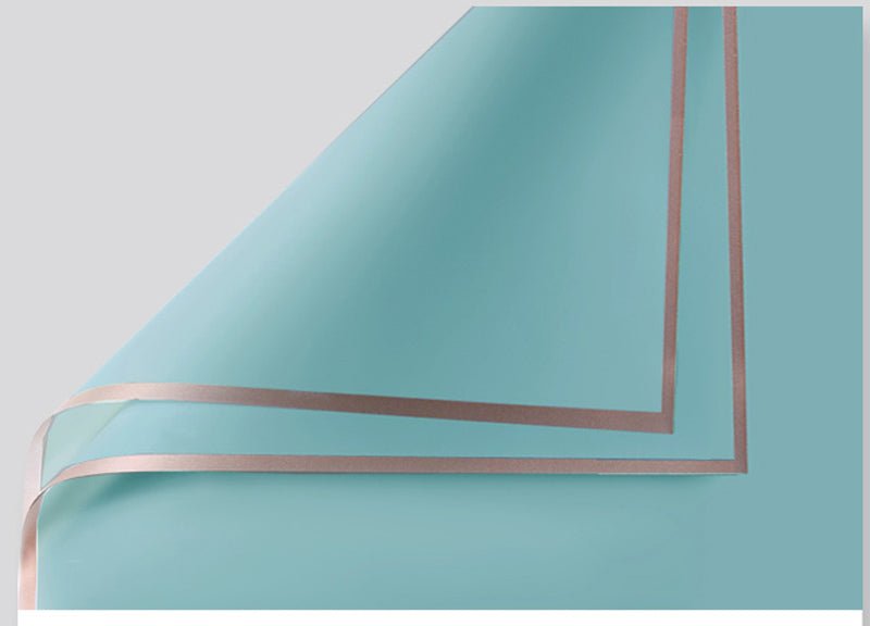 Gold Edge Waterproof Flower Wrapping Paper (20 sheets - bag) - Elegant Supply