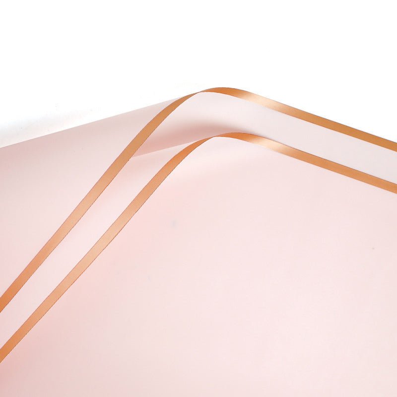 Gold Edge Waterproof Flower Wrapping Paper (20 sheets - bag) - Elegant Supply