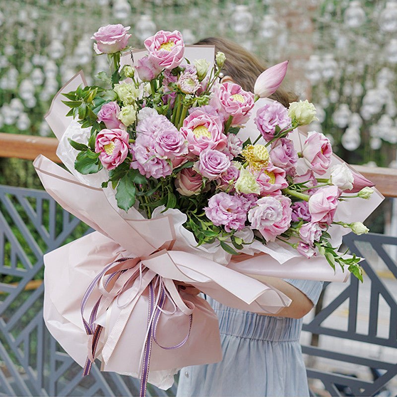 Gold Edge Waterproof Flower Wrapping Paper (20 sheets - bag) - Elegant Supply