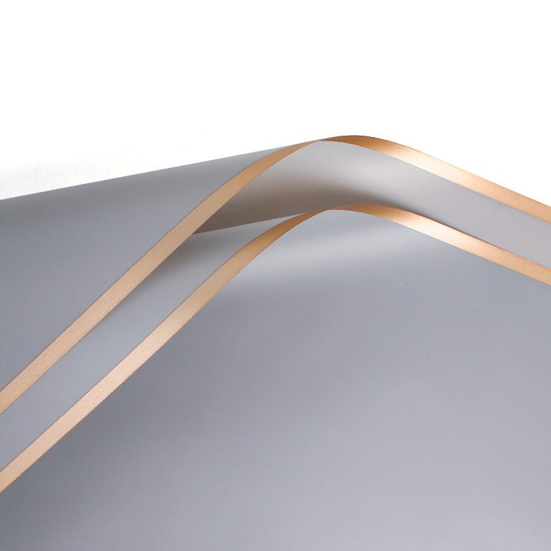 Gold Edge Waterproof Flower Wrapping Paper (20 sheets - bag) - Elegant Supply