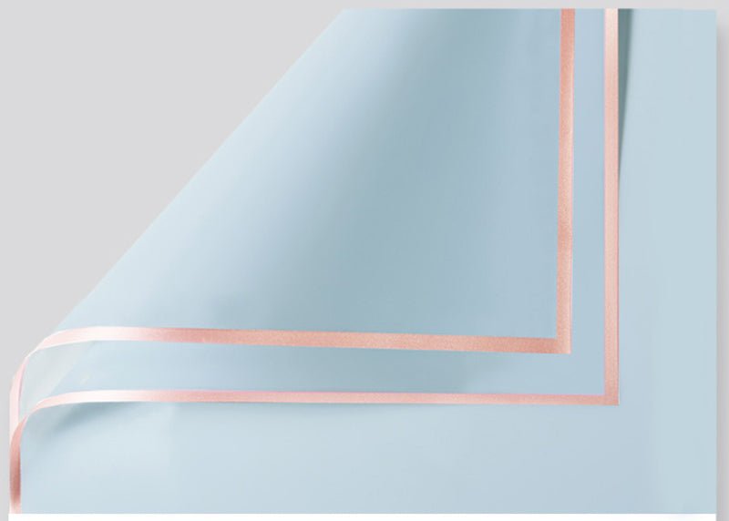 Gold Edge Waterproof Flower Wrapping Paper (20 sheets - bag) - Elegant Supply