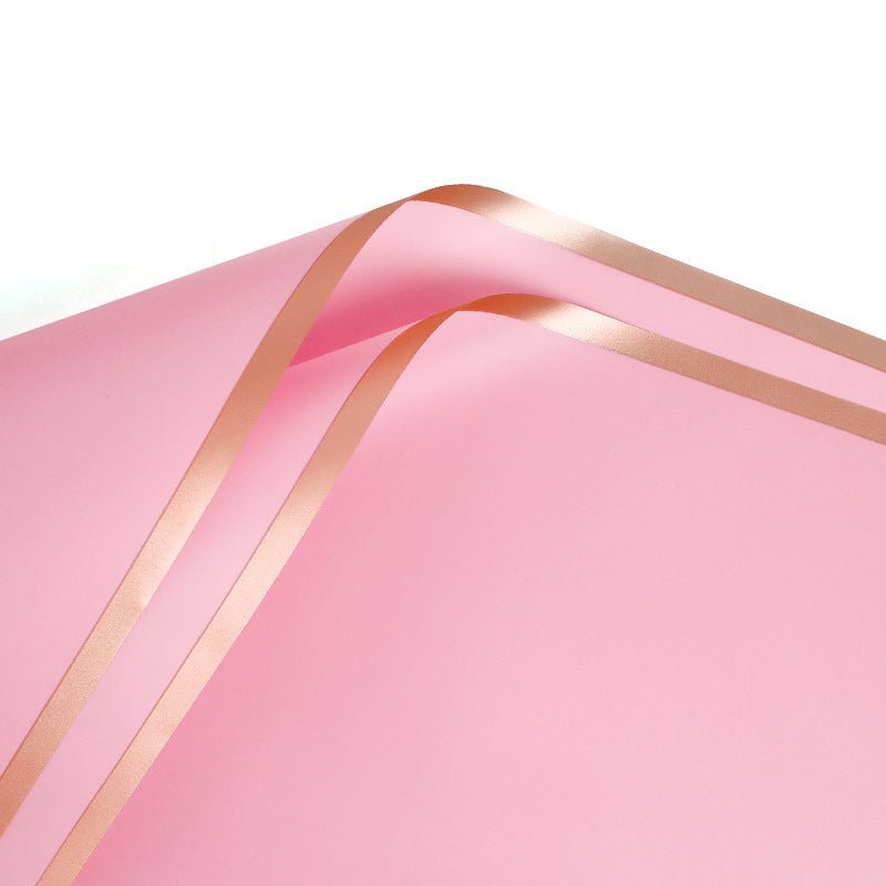 Gold Edge Waterproof Flower Wrapping Paper (20 sheets - bag) - Elegant Supply