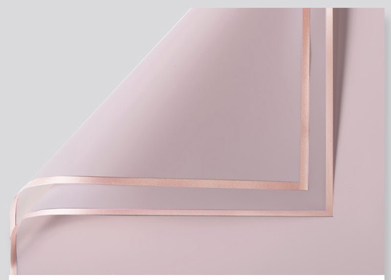 Gold Edge Waterproof Flower Wrapping Paper (20 sheets - bag) - Elegant Supply