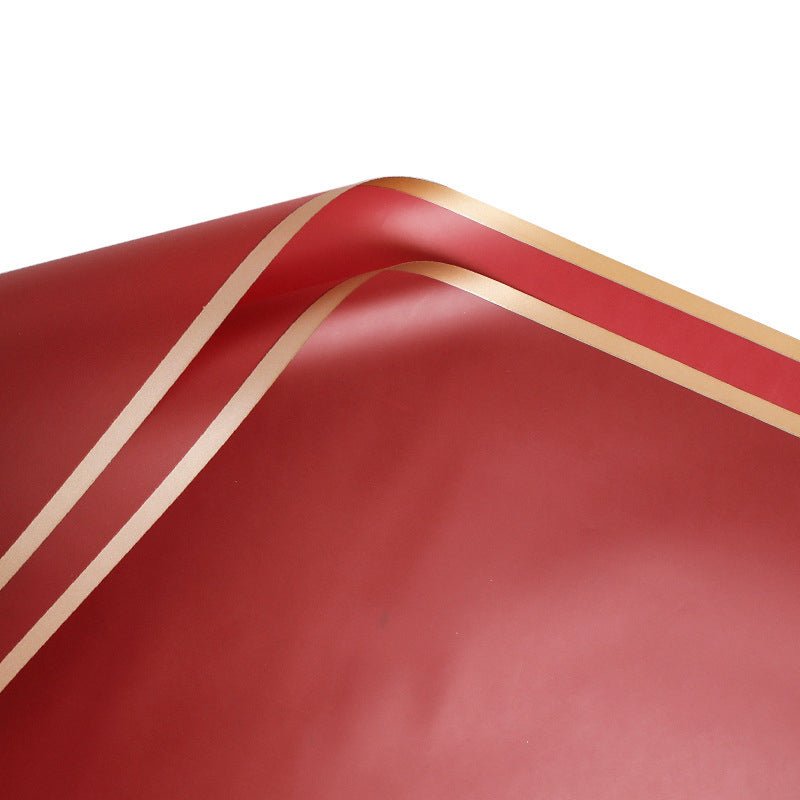 Gold Edge Waterproof Flower Wrapping Paper (20 sheets - bag) - Elegant Supply