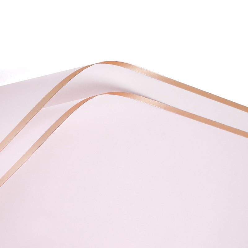 Gold Edge Waterproof Flower Wrapping Paper (20 sheets - bag) - Elegant Supply
