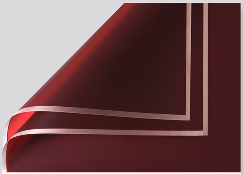 Gold Edge Waterproof Flower Wrapping Paper (20 sheets - bag) - Elegant Supply