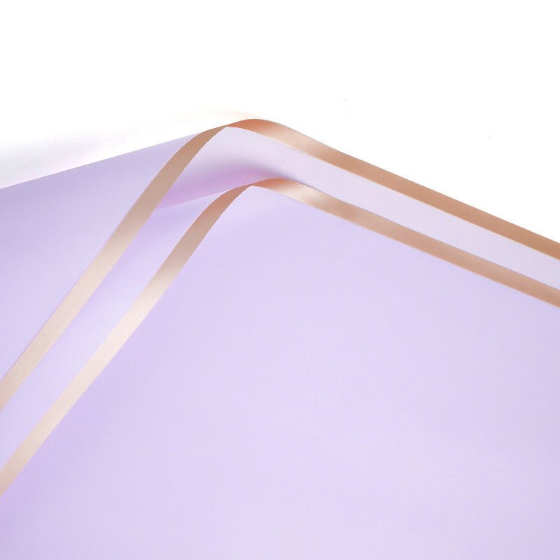 Gold Edge Waterproof Flower Wrapping Paper (20 sheets - bag) - Elegant Supply