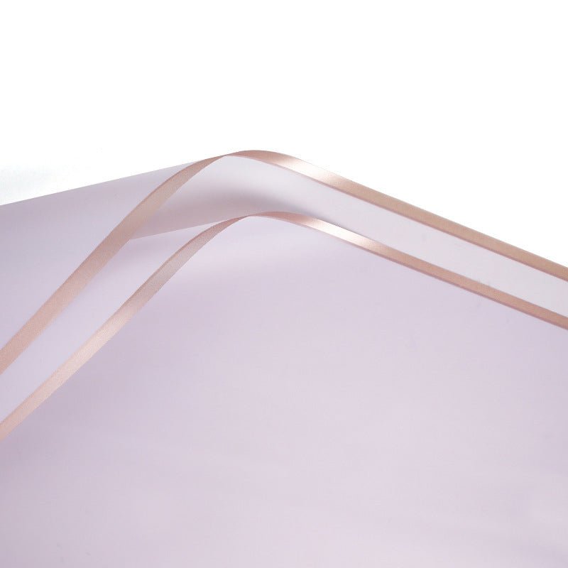 Gold Edge Waterproof Flower Wrapping Paper (20 sheets - bag) - Elegant Supply