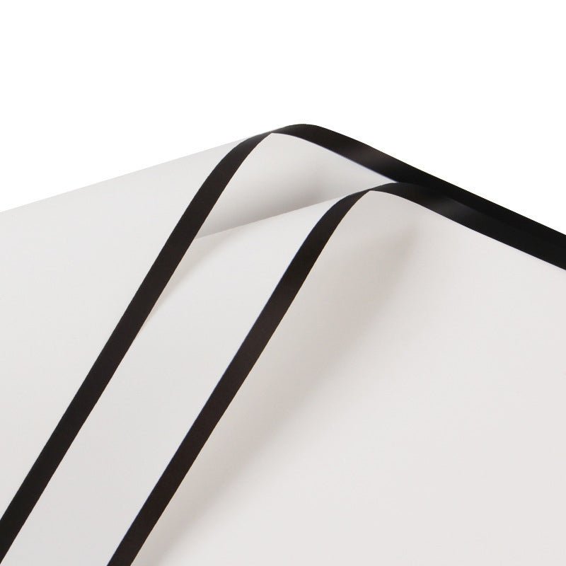 Gold Edge Waterproof Flower Wrapping Paper (20 sheets - bag) - Elegant Supply